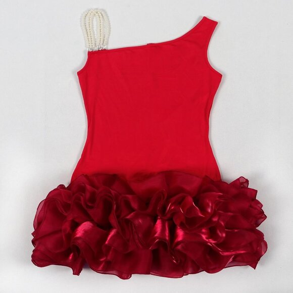 Women's Polyester Ruffle Hem Bodycon Mini Dress Off-Shoulder Clubwear - Picture 5 of 7